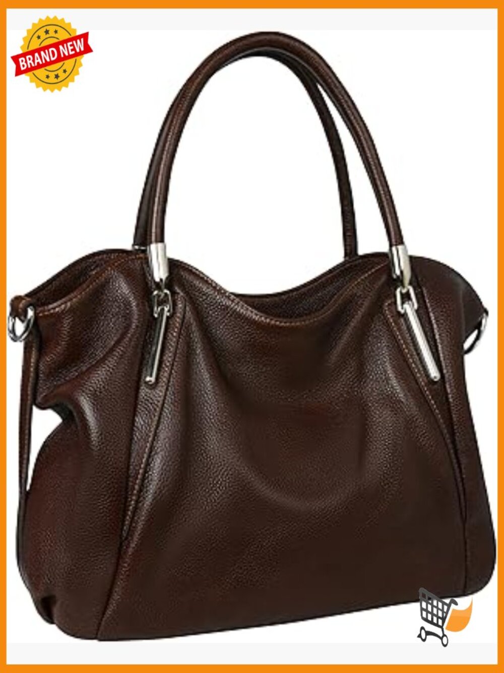 Genuine Leather Hobo Satchel Handbag Crossbody Tote Purse